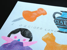 Charger l'image dans la galerie, Affiche, poster, illustration imprimée en risographie par à New York City, USA, tirage limité numéroté et signé par l'artiste Ivy Zheyu Chen et son studio Upon. COLLOQUE est un concept-store proposant musique, illustration et artisanat. Nombreuses idées cadeaux !