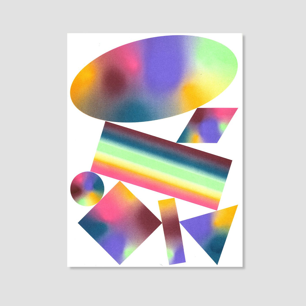 oscar ginter colors shapes affiche poster illustration risographie