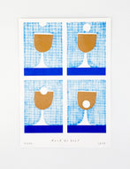 samuel eckert rosé au golf risographie illustration affiche poster