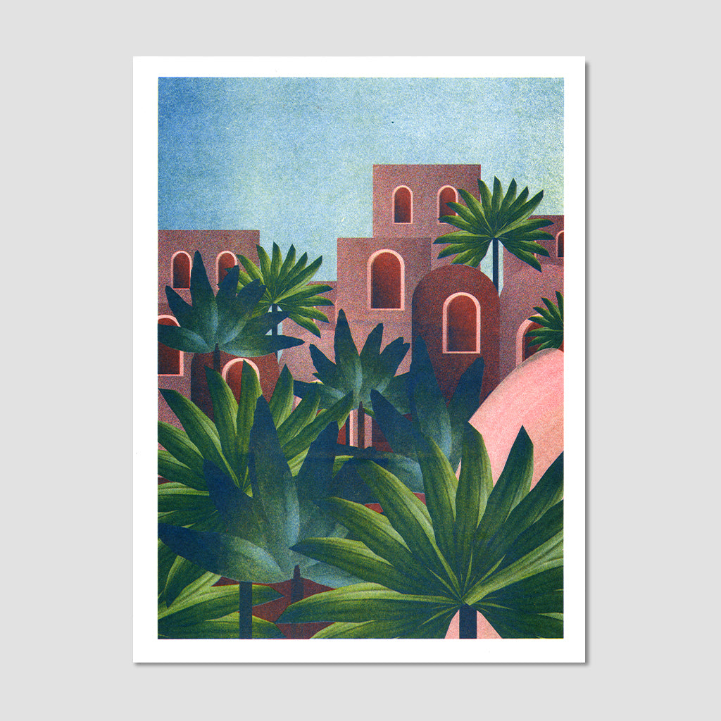 Mohamed Elali, affiche, illustration, poster, risographie, vague à l'âme 1
