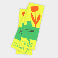 Leporello de l'illustratrice Julie Legrand, bouquet fleuri de 5 fleurs sérigraphiées, 1 fleur par facette et 1 grande affiche au dos. COLLOQUE est un concept-store proposant musique, illustration et artisanat. Nombreuses idées cadeaux !
